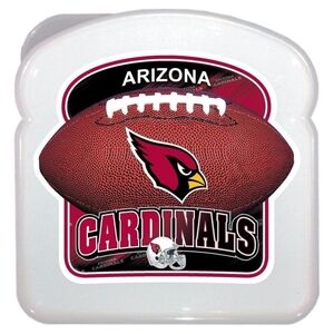 NFL Arizona Cardinals Reusable Plastic Sandwich Box Lunch 5"